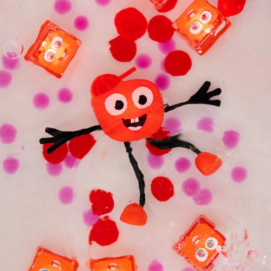 Glo Pals Sammy, Light Up Cubes, Characters, Rood, 1+2 stuks van Glo Pals — afbeelding 2