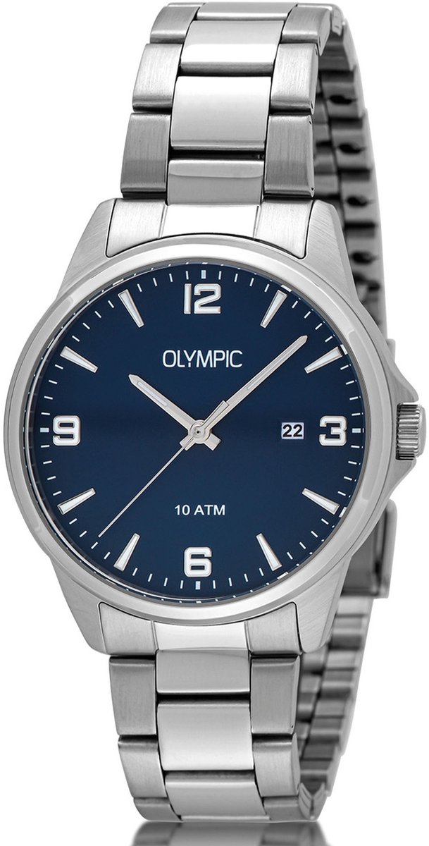 Olympic OL26HSS316 GLENN Horloge - Staal - Staal - Blauw