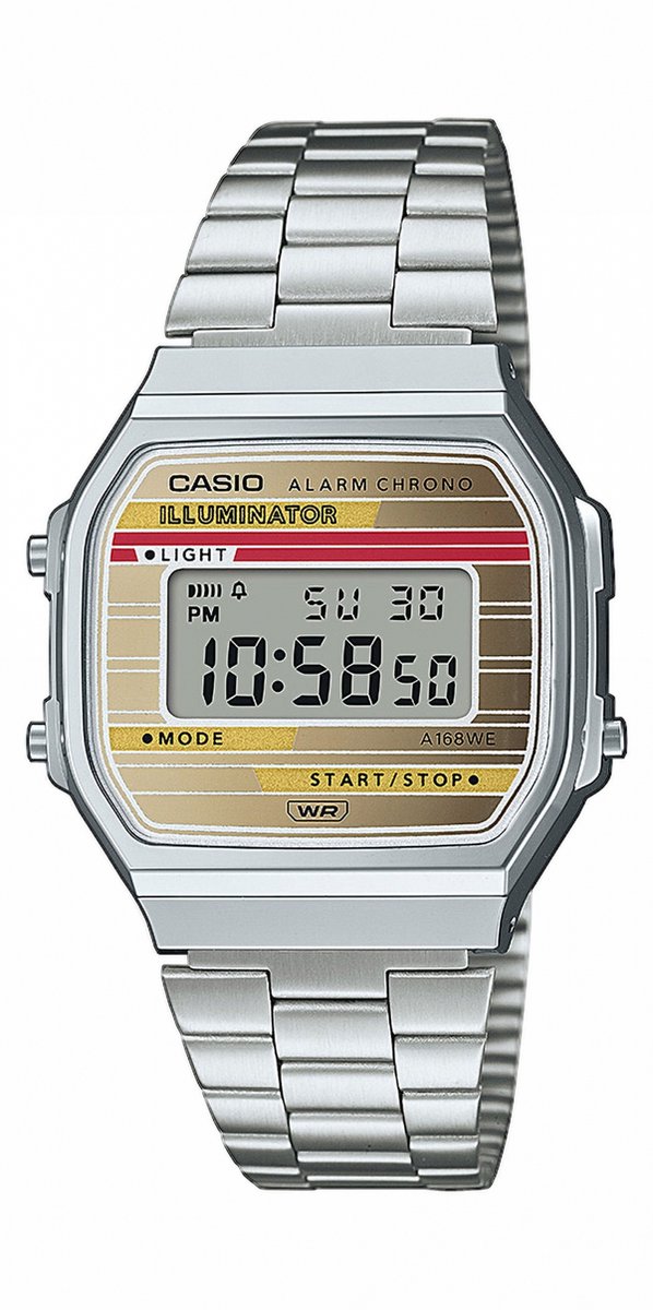 Casio Casio Collection A168WEHA-9AEF Horloge - Staal - Zilverkleurig - Ø 35 mm