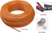Bol.com Vizyon- CAT7 S/FTP 10 Gigabit netwerkkabel met vaste aders - LSZH / oranje-305 meter UTP aanbieding
