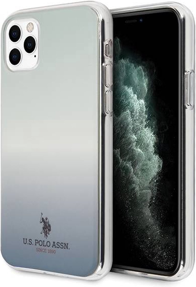 US Polo Assn USHCN58TRDGLB Gradient Pattern Collection Blue Case for iPhone 11 Pro