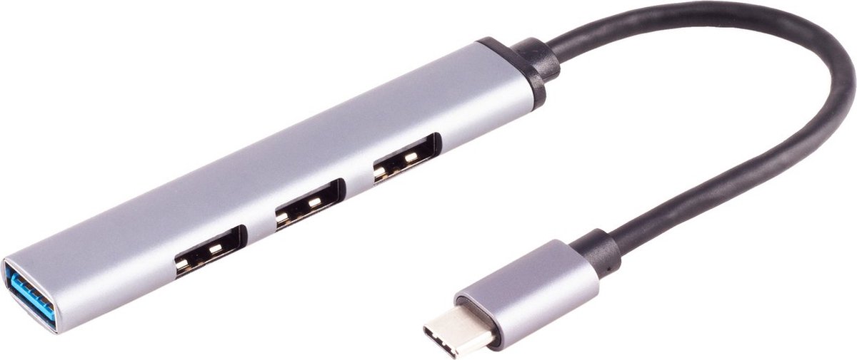 S/CONN 13-50002 interface hub USB Type-C 5000 Mbit/s Grijs