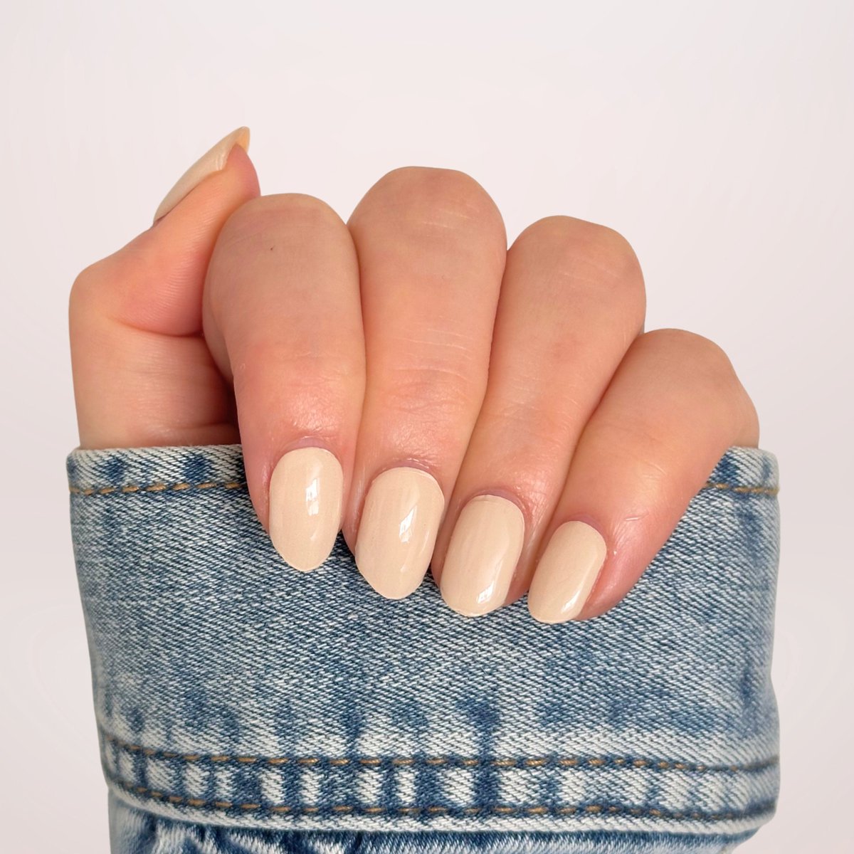 Goedkoopste BIMA Nails - Gellak Nagel Stickers - Gel Nagel Wraps - Effen/Solid - Classic Beige