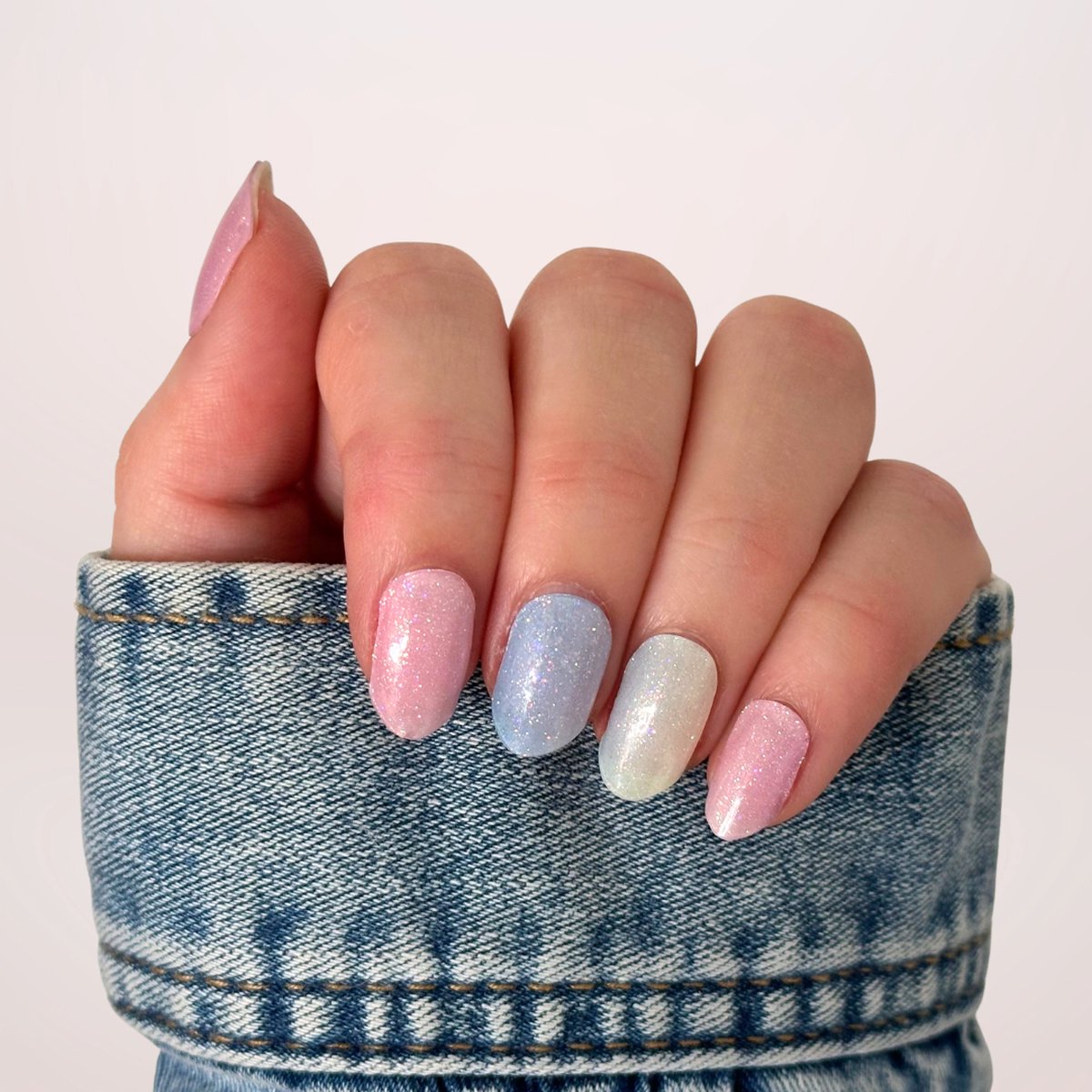 Goedkoopste BIMA Nails - Gellak Nagel Stickers - Gel Nagel Wraps - Glitter Nail art - Pastel Glam