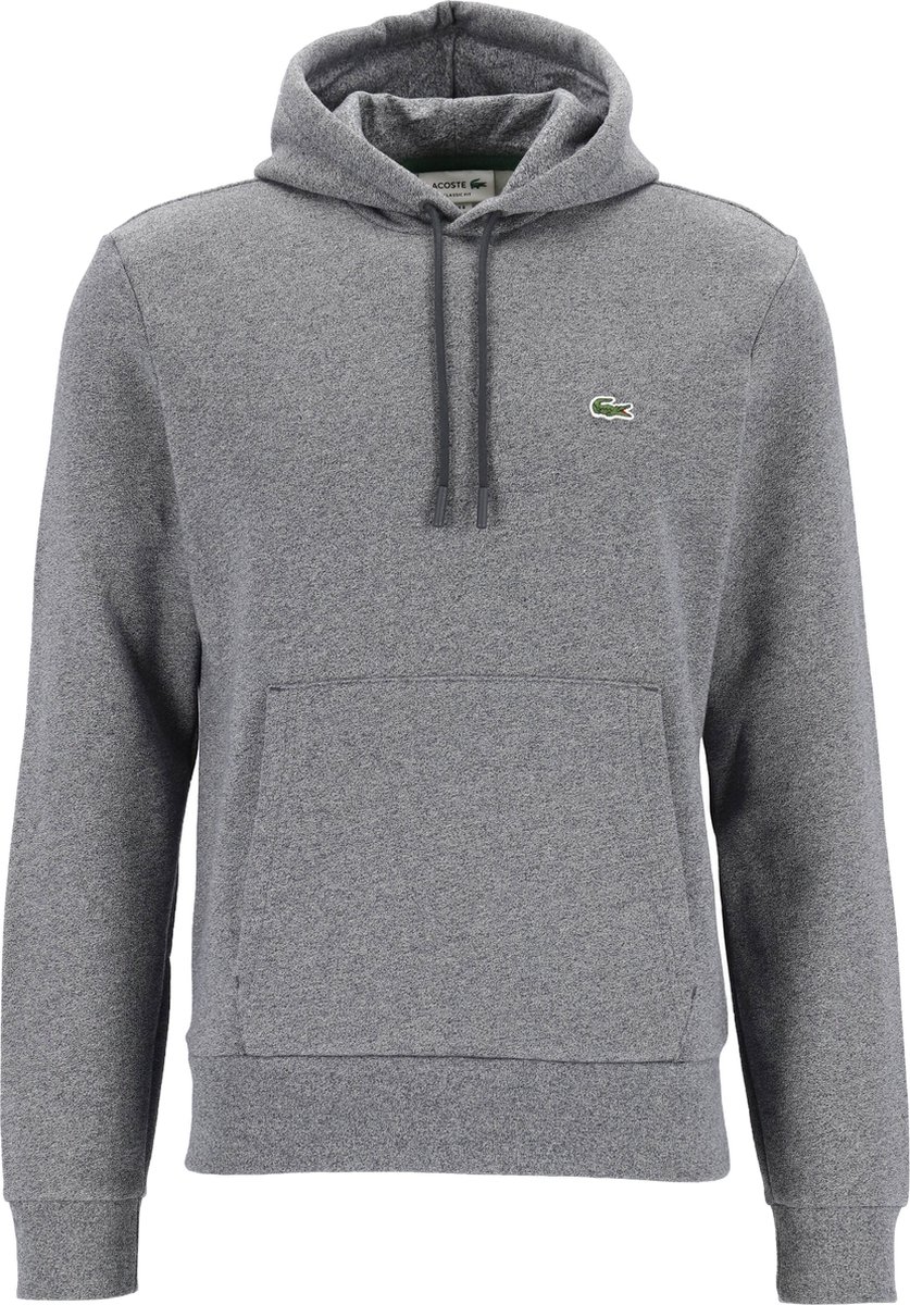 Lacoste heren hoodie sweatshirt met melange Eclipse Jaspe Grijs