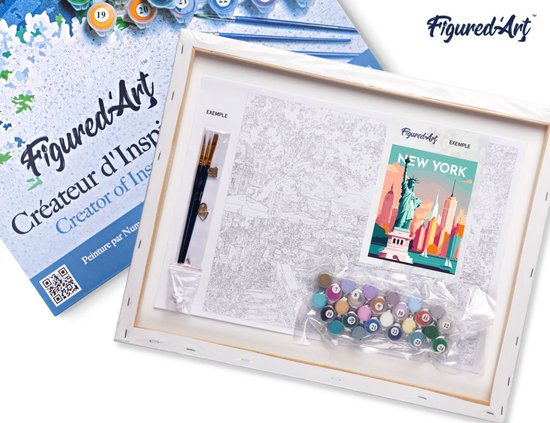 Figured'Art Schilderen Op Nummer Volwassenen Met Lijst - Onder De Kokospalmen Handwerk Acrylverf Kit Diy Compleet 40x50cm Canvas Al Ingelijst