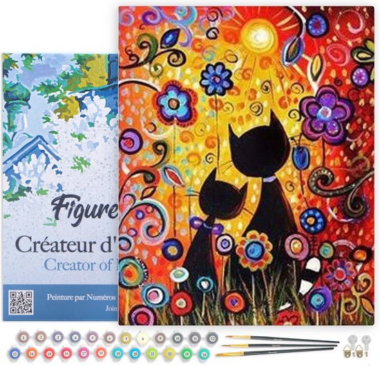 Kit de peinture à l'huile peinte à la main pour enfants et adultes débutants de