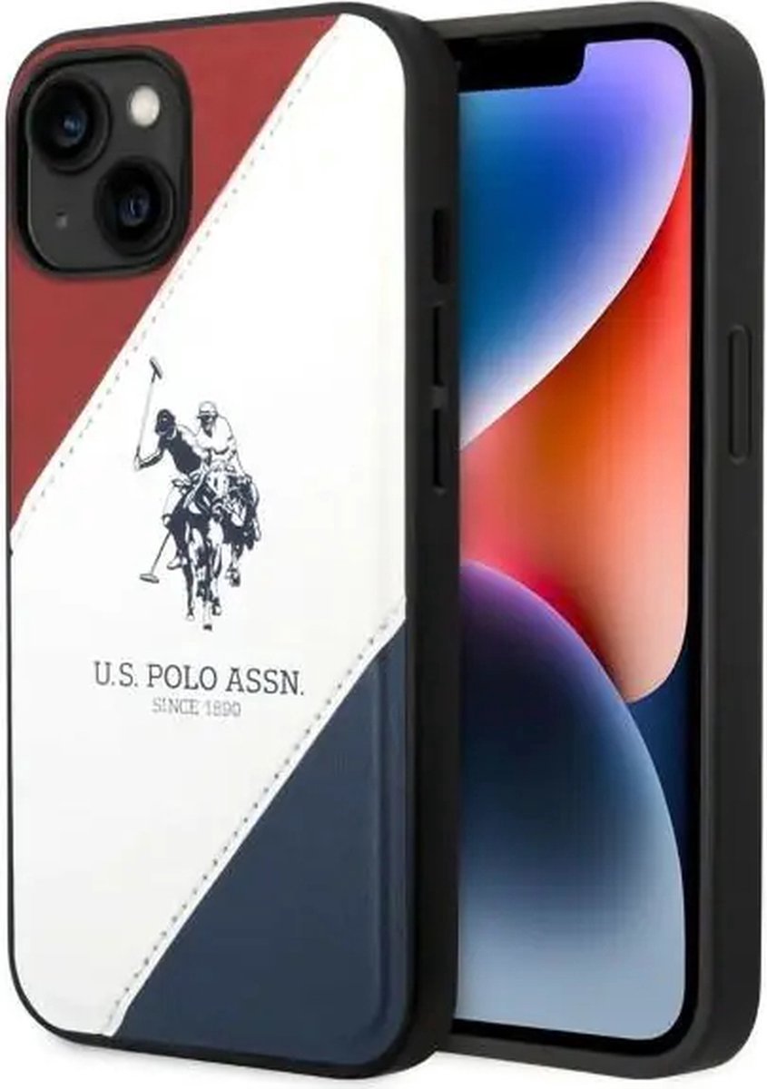 US Polo USHCP14SPSO3 iPhone 14 6,1" biały/white Tricolor Embossed