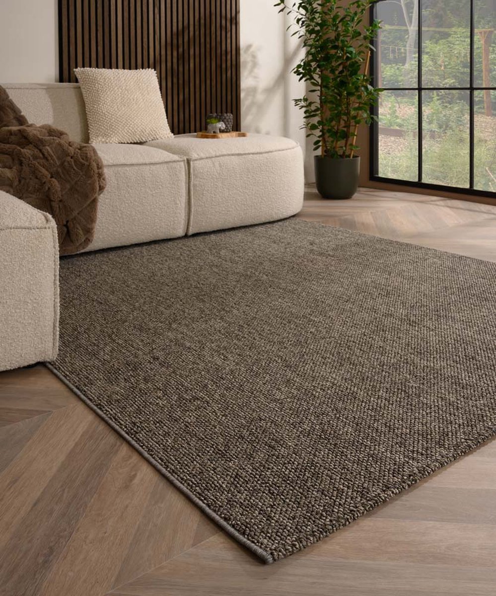 Laagpolig vloerkleed - Loom grijs 280x370 cm