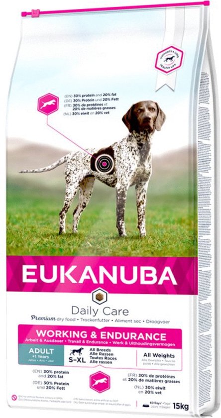 Eukanuba Daily Care Adult Working & Endurance - Hondenvoer - 15 kg