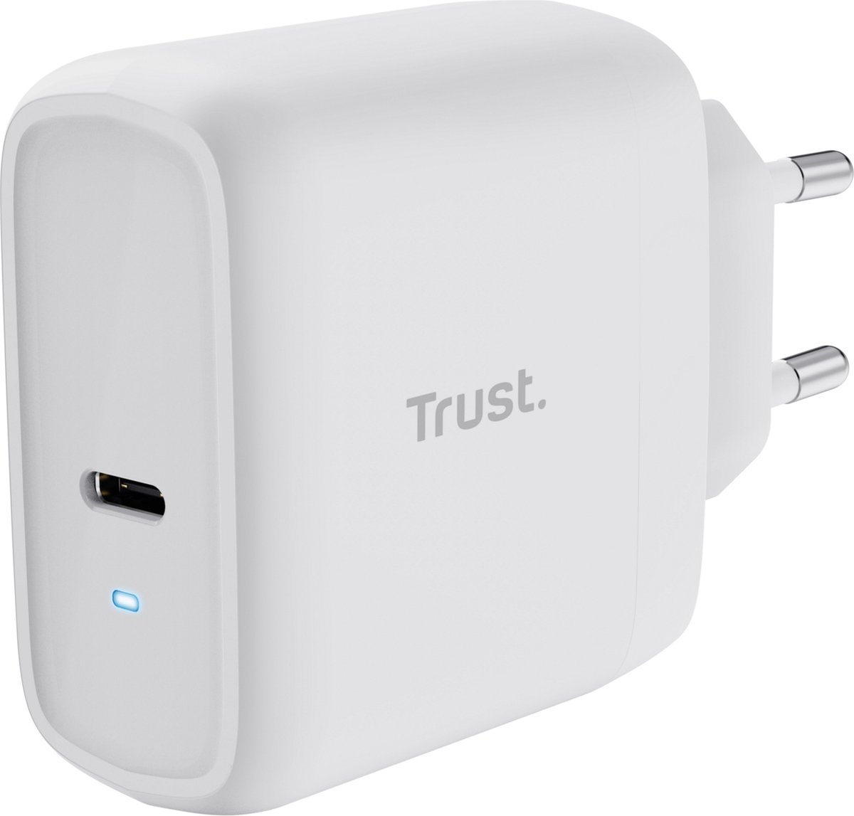 Trust Maxo - Laptoptoplader - 65 W - USB C - 2m kabel - Wit