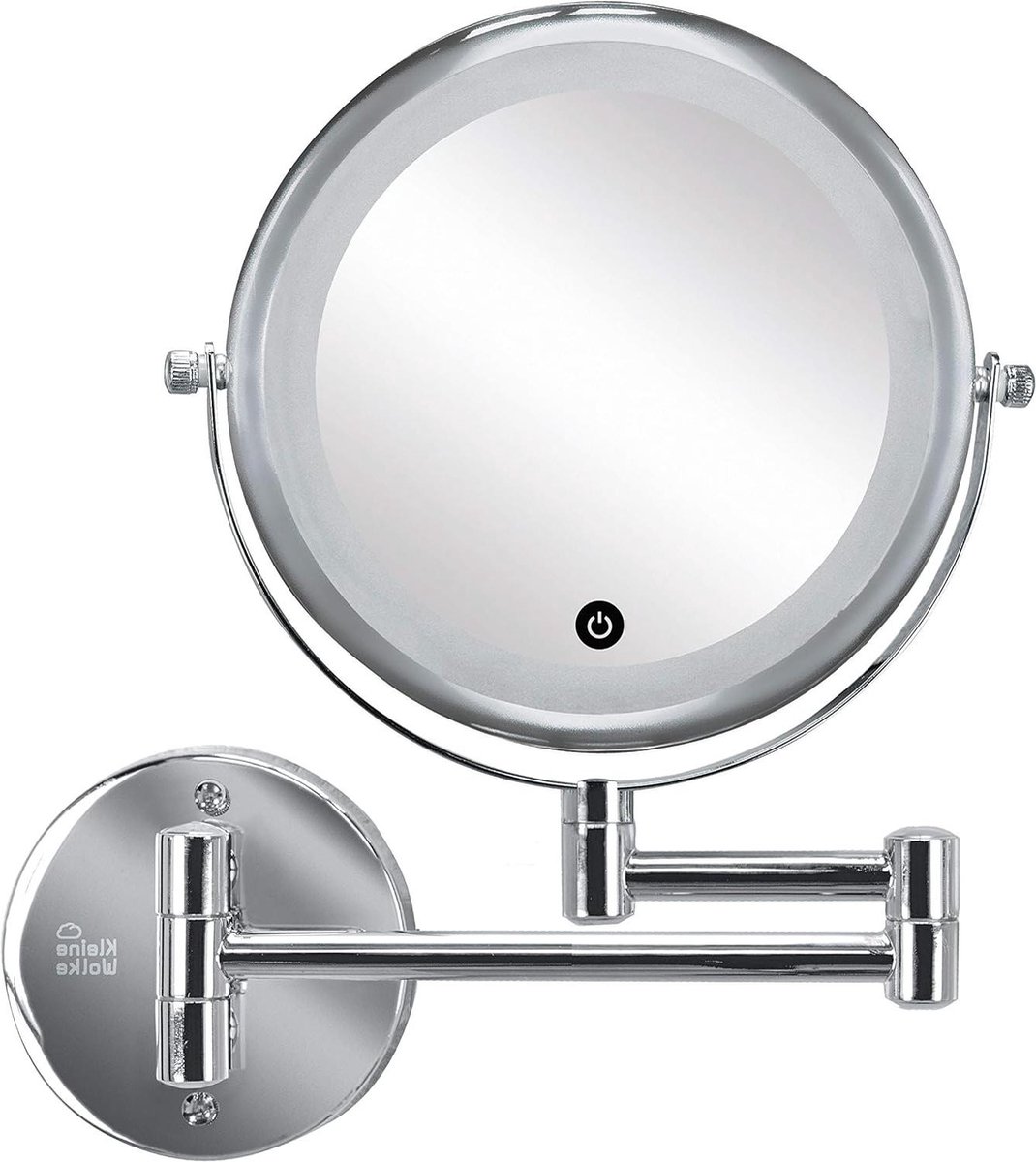 Cosmetic Mirror with 7x Magnification - Dimensions 29 x 36 x 4 cm - Metal/Glass/LED Silver