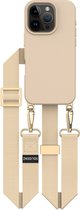 Geschikt voor iPhone 16 Pro Hoesje Met Koord - Afneembaar Koordje 16 Pro - Backcover Met Koord 16 Pro - Telefoonhoesje - Cord Case - Telefoon Ketting Verstelbaar - Lanyard - Geschikt voor MagSafe Case - Solidenz Collection - Caramel