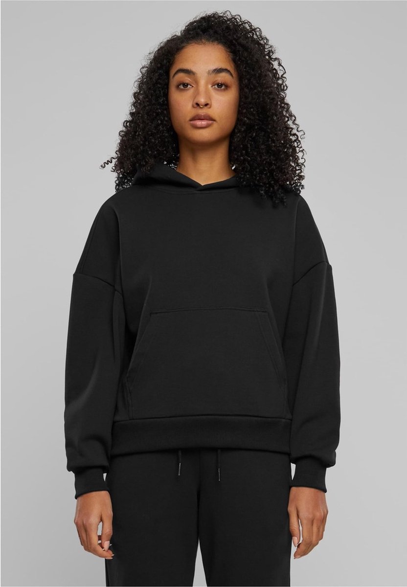 Urban Classics Cozy Oversized Hoody Dames Trui met capuchon – L Zwart