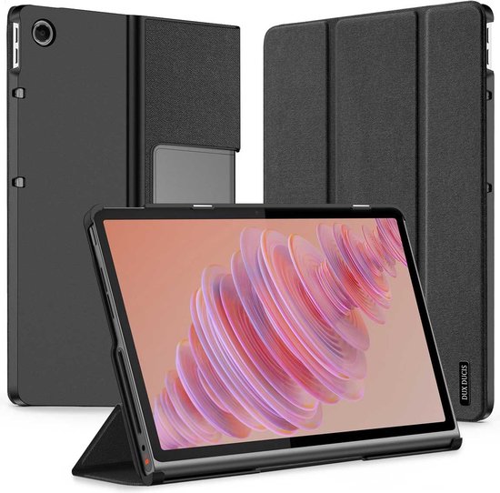 Étui pour tablette Dux Ducis adapté à Lenovo Tab Plus - Bookcase Dux Ducis Domo - Zwart / Zwart