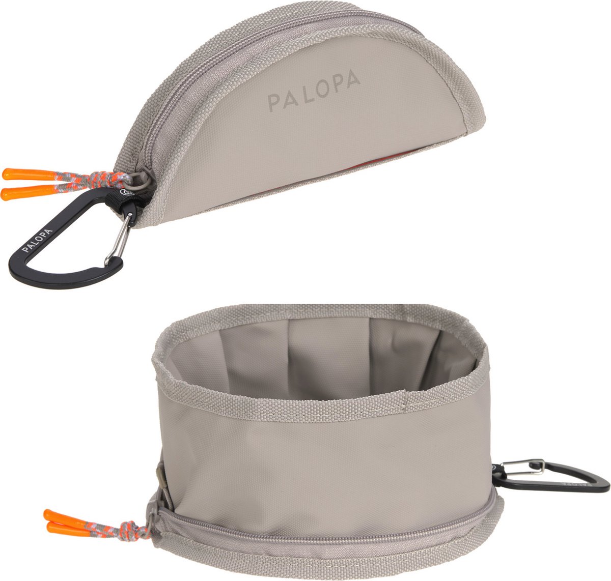 Palopa honden voer- en drinkbak - opvouwbaar - Bowl To Go Tura - taupe