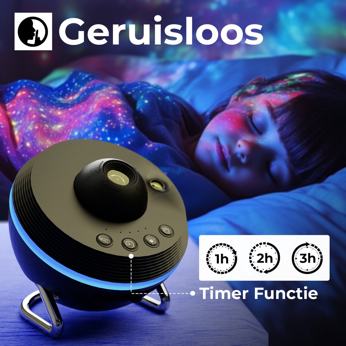 Lunastic 4K Sterrenhemel Projector met 12 Planetarium Projecties - Galaxy Projector Sfeerlamp - Sterrenprojector - Planetarium Projectorlamp - Galaxy Sterrenlamp – foto 2