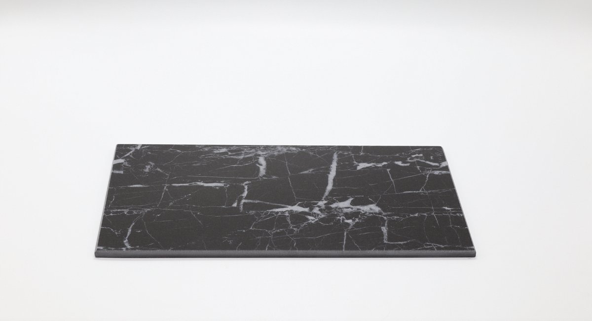 LuxuryQuarry Snijplank Zwart Marmerlook Keramiek - 30 x 15 cm - Kaasplank - Tapasplank - Serveerplank