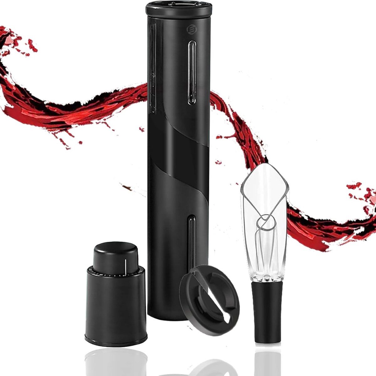 Equivera Elektrische Kurkentrekker Set - Automatische Wijnopener - Wijn Accessoires - Flessenopener - Cadeautip - Premium