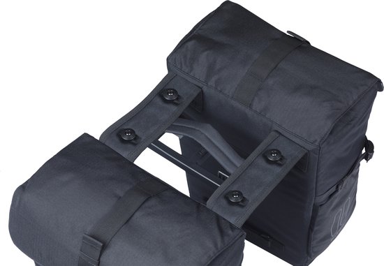 Basil Move dubbele fietstas MIK, 30L, zwart van Basil — afbeelding 3