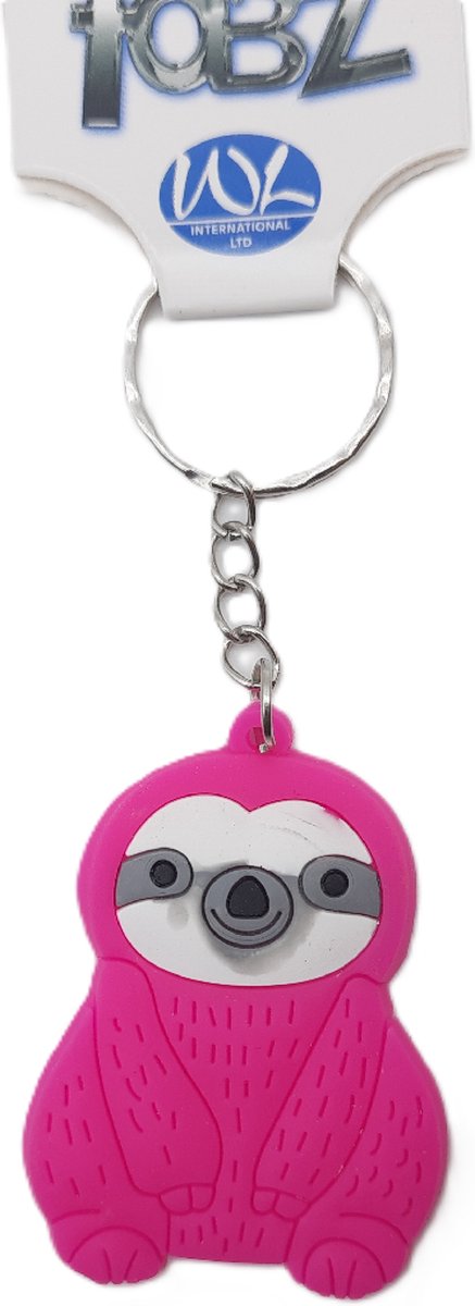 Sleutelhanger Luiaard Roze | Dieren