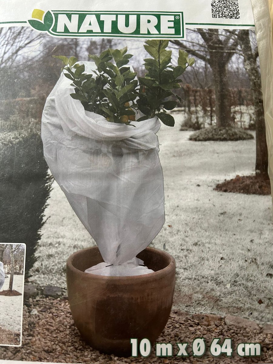 Nature Plantenhoes tegen vorst 10mx64cm Vliesdoek Winterhoes winterbescherming
