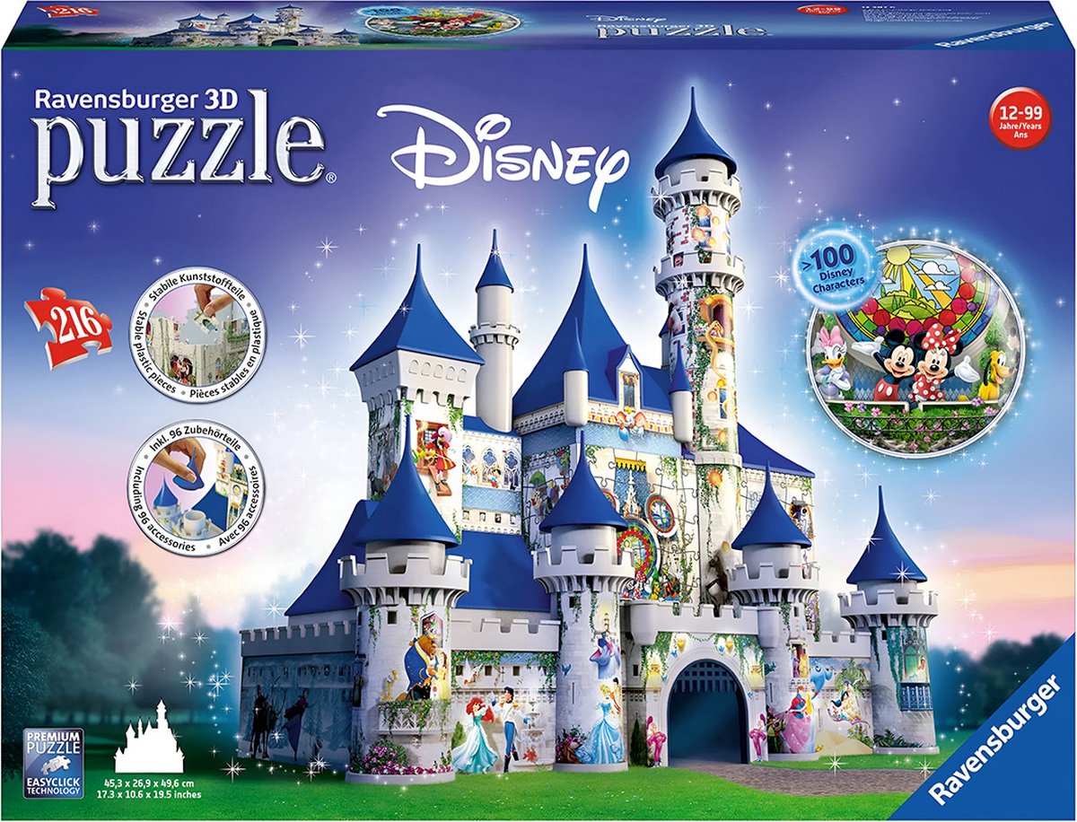 Ravensburger Disney Castle- 3D puzzel gebouw - 216 stukjes — afbeelding 18
