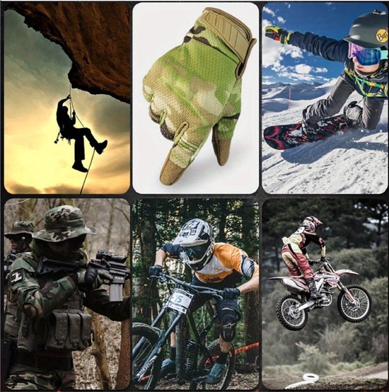 Gants Bovista Airsoft - Tactique - Gloves tactiques - Armée - Gants tactiques Hardknuckle - Vert XL