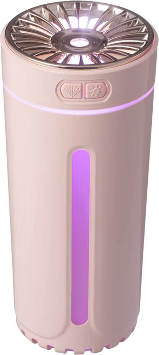 Goedkoopste Aroma Diffuser 300ML - USB Humidifier - Luchtbevochtiger Met ultrasone - Roze met led-verlichting - Voor kantoor, thuis, in de auto