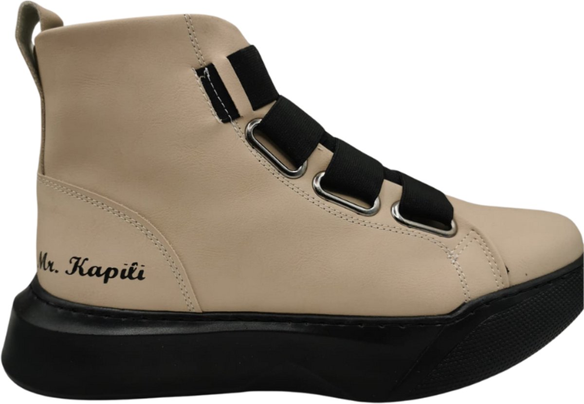 MadamPaola - Sneakers-Hoge zool-schoen met ronde zool-winterschoenen heren-winterschoenen heren-winter schoenen s-winter schoenen heren-winter schoenen- winter schoenen-warm schoenen-schoenen boots-schoen-schoenen Kleur crème