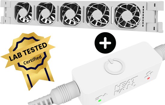 Heatfan 5 Pro - Ventilateur de radiateur avec contrôle Smart - Taille universelle - Ventilateur convecteur sans son - Wit