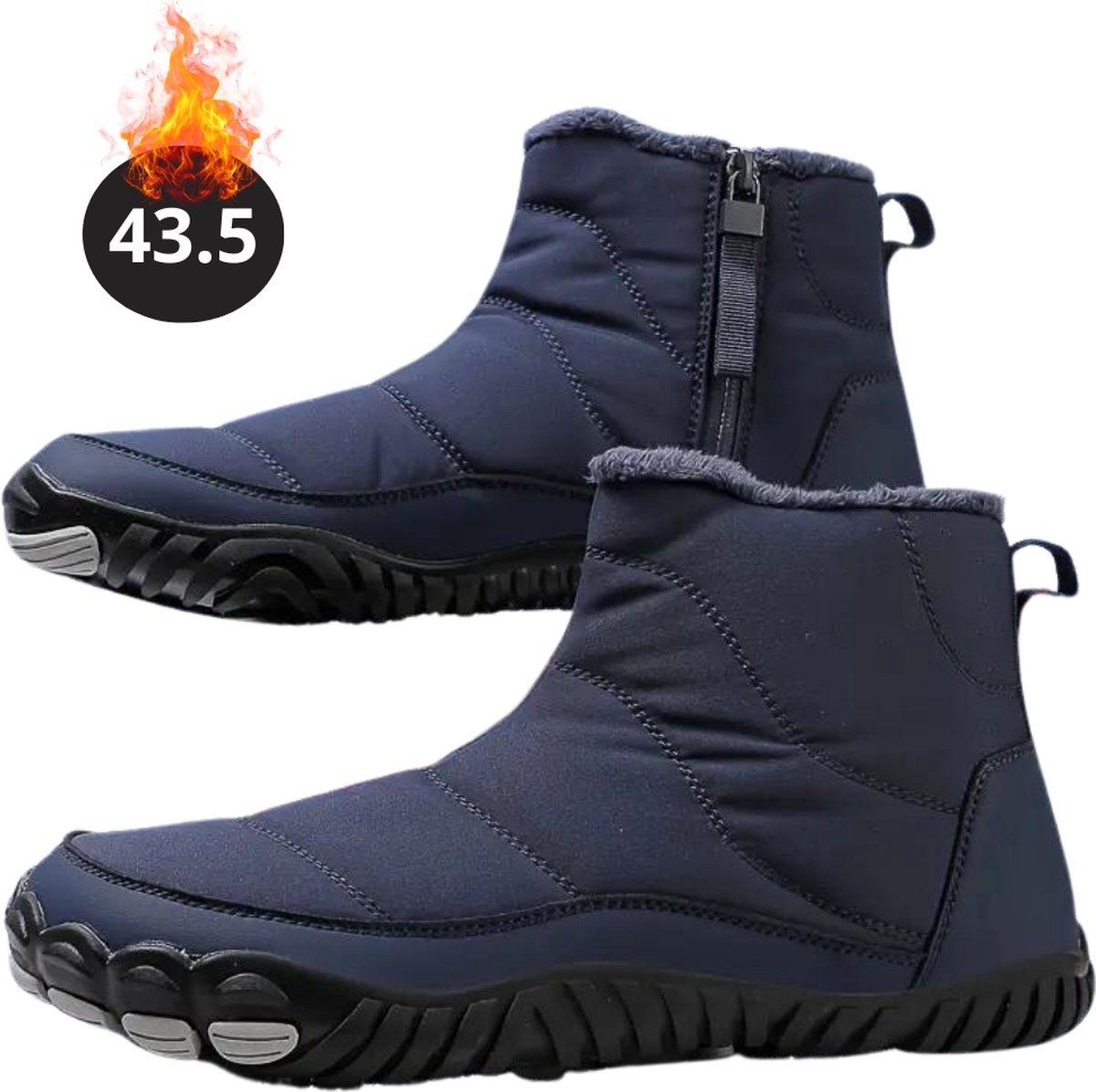 Livano Snowboots Sneeuwschoenen Sneeuwboots Heren Wintersport Ski Skischoenen – 43 Antislip Blauw