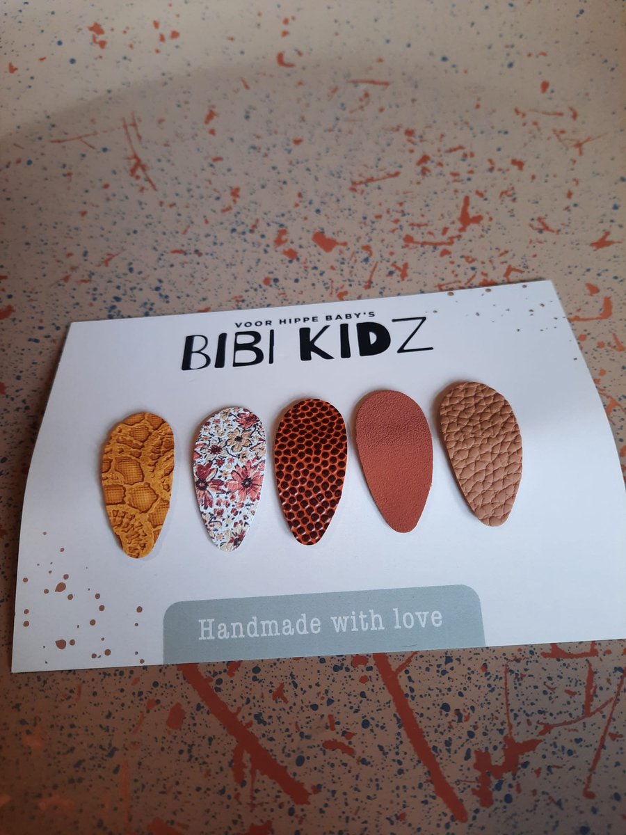 Bibi Kidz - haarspeldje - Kinderen - Baby - imitatieleer - haaraccessoires - haarclipjes
