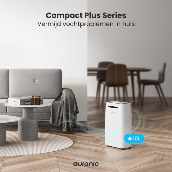 Bloomfold Dehumidifier - 16L/dag - Was-droog functie - Stil - 6.5L