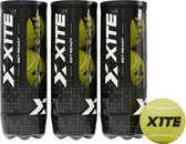 X1TE - Padelbalset met 3/9 stuks (Geel, Wol, Acryl, 426 gram) Consistente bounce, perfecte druk en veelzijdigheid voor elk niveau en ondergrond