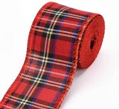 Tartan Ruit Rood Blauw Geel Wit Zwart