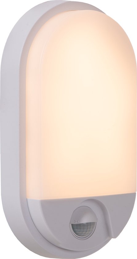 Lucide HUPS IR - Wandlamp Binnen/Buiten - LED - 1 × 10W 3000K - IP54 - Beweging & dag/nacht sensor - Wit