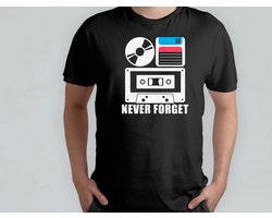 Never Forget - T Shirt - RetroVibes - Throwback - VintageStyle - OldSchoolCool - RetroSfeer - Terugblik - VintageStijl - OudeSchoolCool