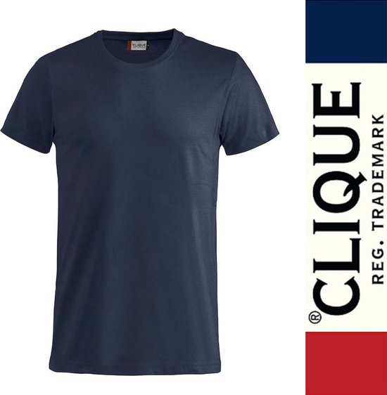 Lot de 5 T-shirts Clique Basic Bleu Marine Taille L