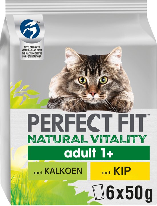 Perfect Fit Kattenvoer 1+ - Kalkoen & Kip Maaltijdzakjes- 36x50g