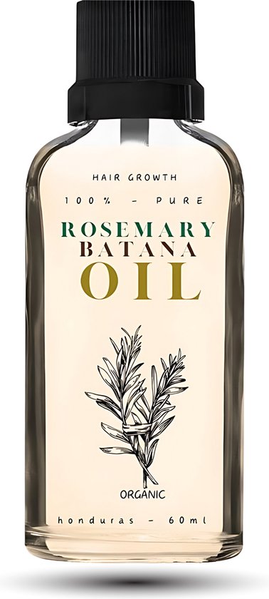 Rozemarijn en Batana olie - Haargroei olie - Rosemary oil - Batana oil - Haarserum - Haaruitval - 100% Natuurlijk - 60ml
