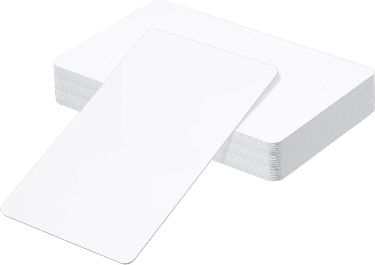 NTAG215 PVC-kaarten met witte etiketten - NFC compatibel met Tagmo en Amiibo - 100 stuks