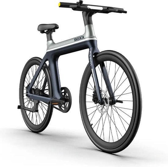 Joieem X - Elektrische Fiets - Smart Urban Ebike - 28 inch Herenfiets Grijs - 165-210 cm - 250 watt Achterwielmotor - 100km actieradius - Max 25km / u en ILT goedgekeurd - Hydraulische Schijfremmen