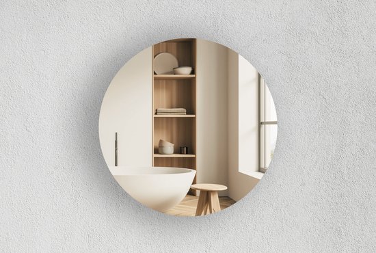 Spiegel Rechthoek Sanicare Q-Mirrors Afgeronde Hoeken 60x120 Cm PP Geslepen Led Warm White Met Sensor