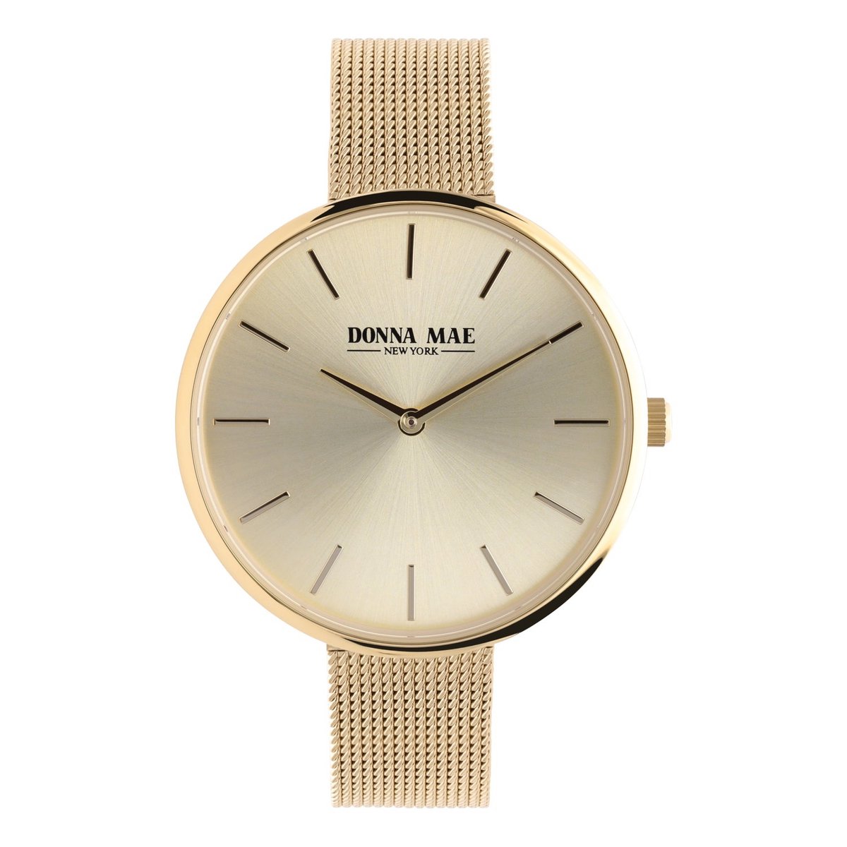Lucardi Dames Donna Mae horloge mesh band goudkleurig - Horloge - Staal - Goudkleurig - 38 mm