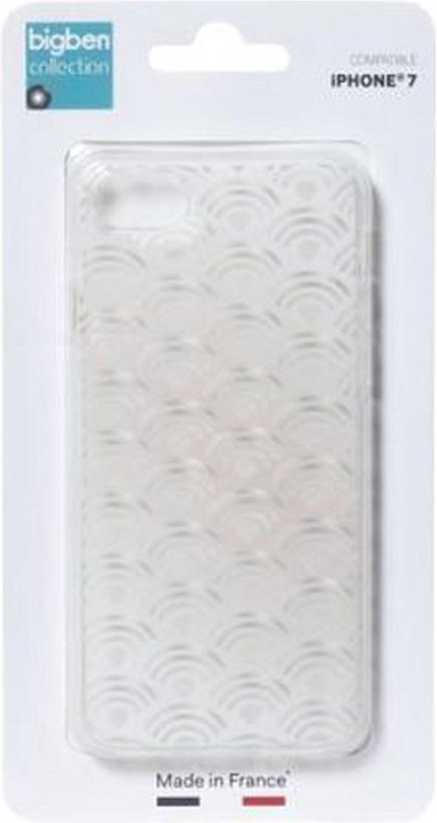 Bigben Connected, Hoesje geschikt voor iPhone SE 2020/8/7 - Semi-hardcase met Arabesken Patroon, Transparant