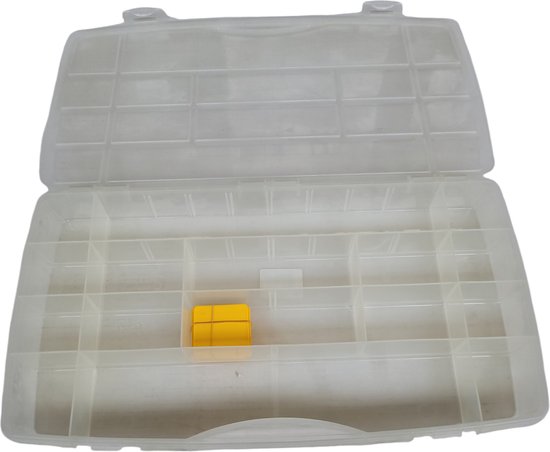 Mivos Dubbelzijdige Assortimentsdoos, 390 X 290 130 Mm, Met 30 Verstelbare Vakken 2 Zijdige Sorteerdoos Voor Kleine Onderdelen Accessoirebox Stabiele Gereedschapskist Werkplaats Made In Eu 664136274
