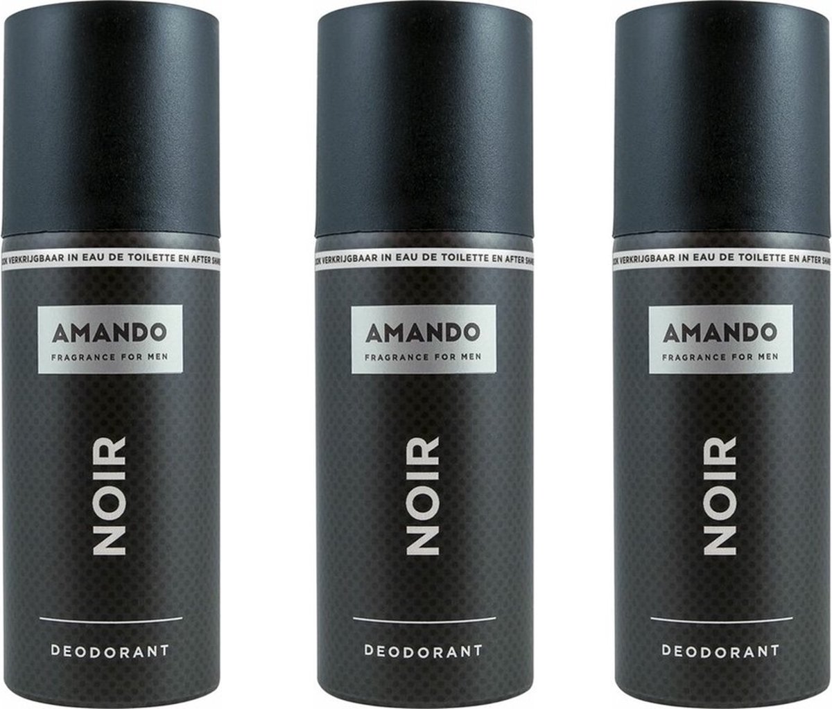 Goedkoopste Amando Noir Deodorant Spray - Voordeelverpakking 3 x 150 ml