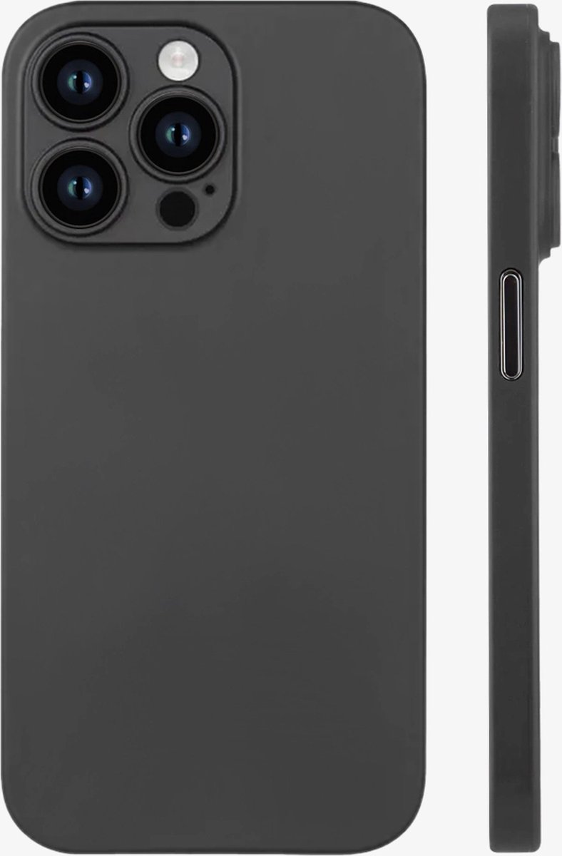 Silq Dunste Hoesje geschikt voor iPhone 15 Pro - Zwart - Slechts 0,5mm dun!