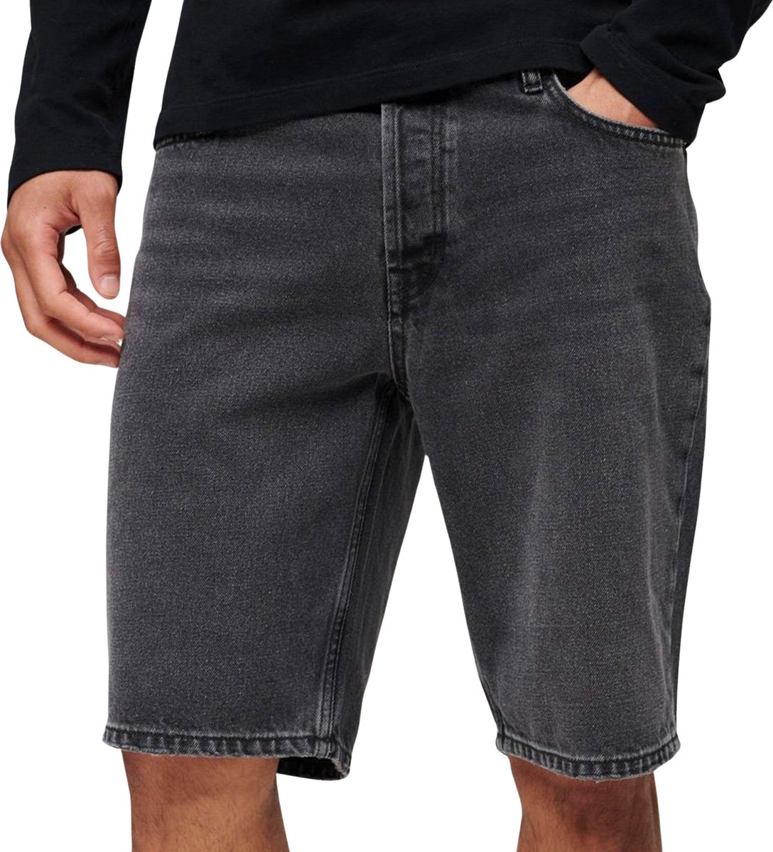 Superdry Vintage Straight Short Heren Zwart